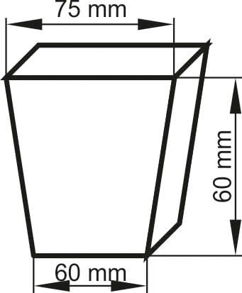 Wielodoniczki Do Rozsady 75x75x60 mm - 18 komórek - wymiary
