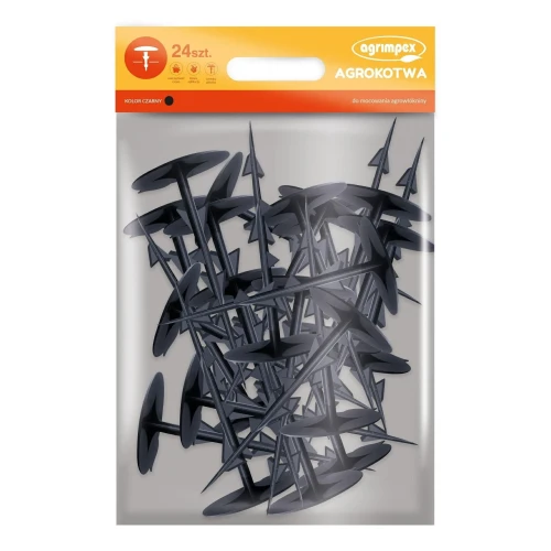 Szpilki Do Mocowania Agrowłókniny – Czarne – 24 szt.