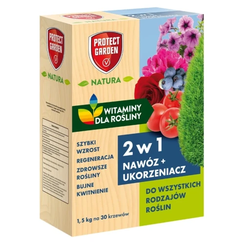 Nawóz 2w1 uniwersalny + ukorzeniacz 1,5 kg Protect Garden