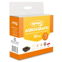 Agro-Agrafka - Szpilka do Agrowłókniny, 50 szt. - 15 x 5 x 5 cm - Srebrna