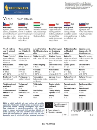 Groch Zwyczajny 'Vitara' – Nasiona – Kiepenkerl tył