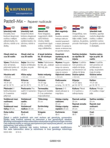 Mak Nagołodygowy 'Pastell-Mix' – Nasiona – Kiepenkerl tył
