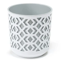 Osłonka-Doniczka Aztek Ø 255 mm Biała - Jasno Szara