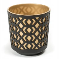 Osłonka-Doniczka Aztek Ø 255 mm Czarno-Złota
