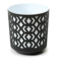 Osłonka-Doniczka Aztek Ø 255 mm Czarno-Biała