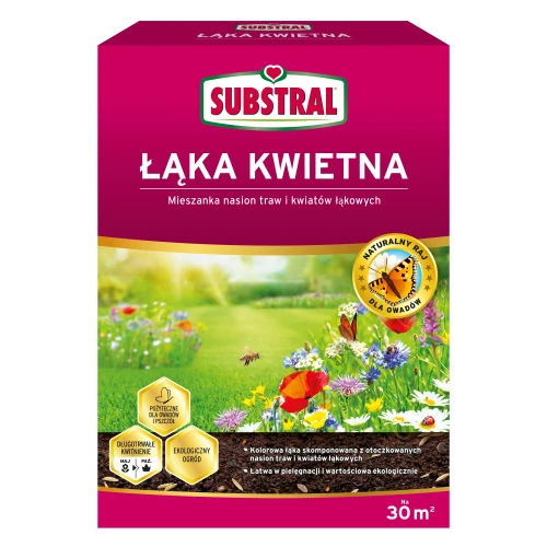 Łąka Kwietna - Mieszanka Traw i Kwiatów – Nasiona – Substral 300 g