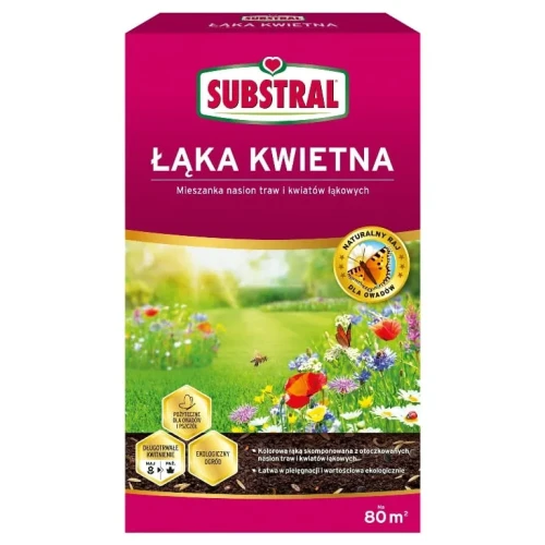 Łąka Kwietna - Mieszanka Nasion Traw i Kwiatów – Nasiona – Substral 800 g