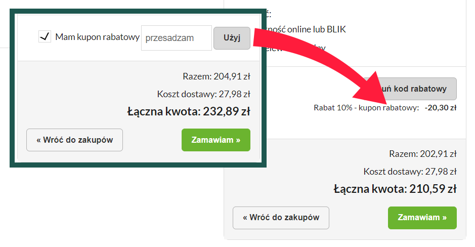 jak użyć kodu rabatowego dziendobryogrod