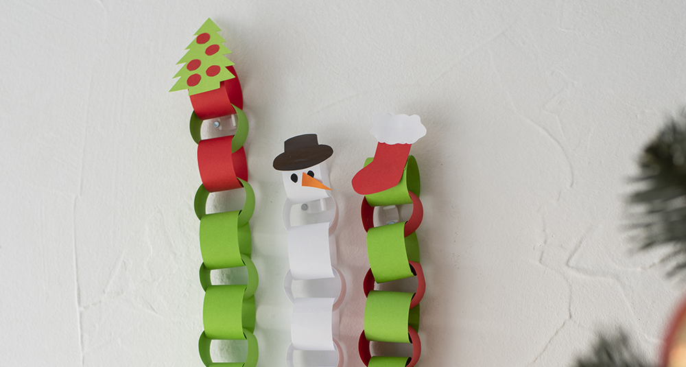 łańcuch z papieru - ozdoba na Boże Narodzenie