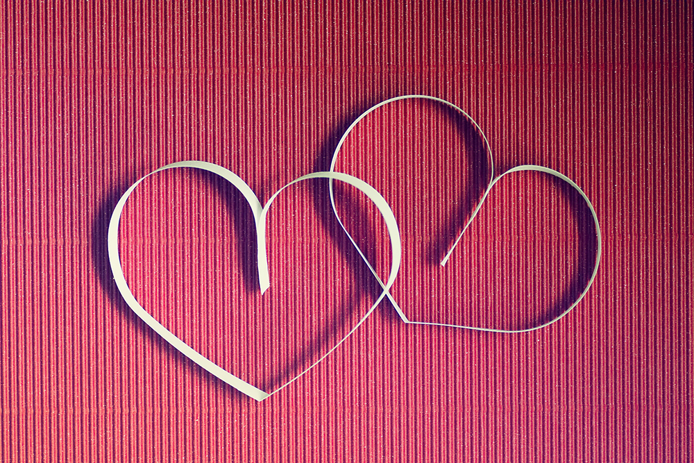 serca z papieru - ozdoba na Boże Narodzenie